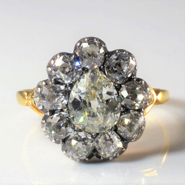 Victorian Pear Cut Diamond Ring | 3.11ctw | SZ 7.5 |